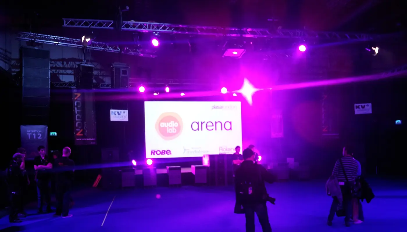 Audio arena stage, PLASA 2013